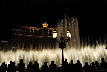 Známa fontána pred hotelom Belagio, Las Vegas, Nevada